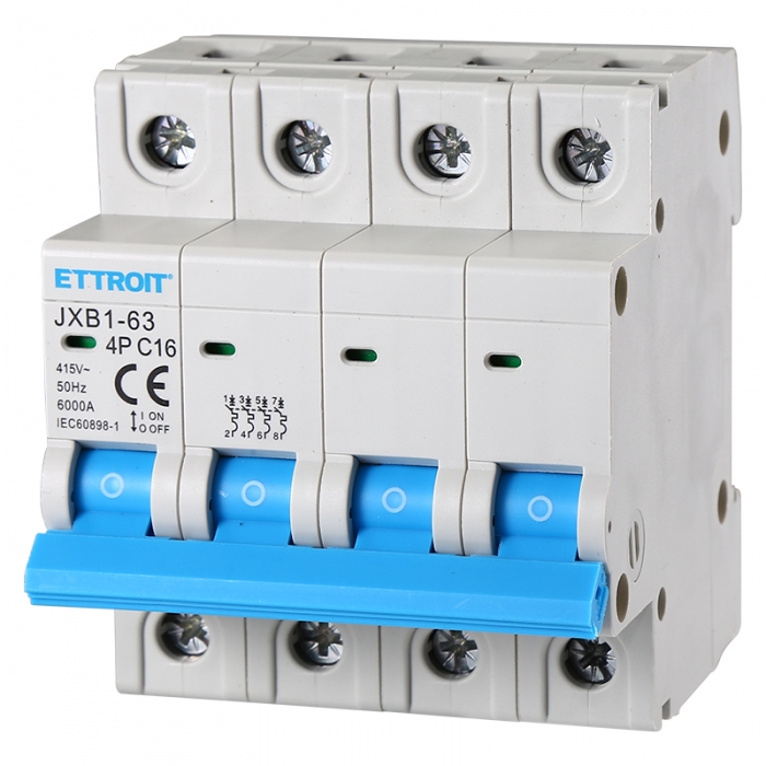 JX141660 — Interruttore Magnetotermico 4P 16A 380V 6kA