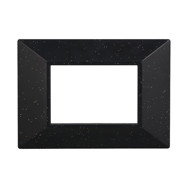 AN90324 — PLACCA PIRAMIDE 3P NERO BRILLANTE