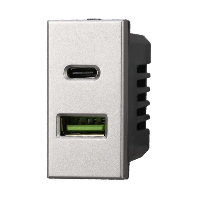 AG3002 — PRESA USB 2 IN 1 USB+TYPE-C 3.1AMH
