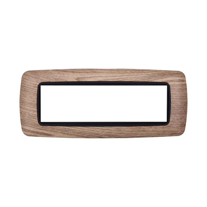 LN88704 — PLACCA PLASTICA 7P BOMBATA LEGNO CHIARO