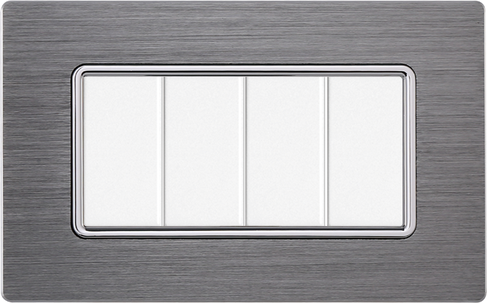 MT86406 — PLACCA ALLUMINIO 4P SILVER