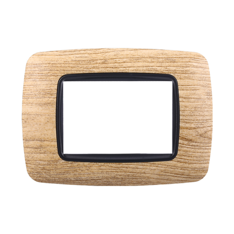 LN88304 — PLACCA PLASTICA 3P BOMBATA LEGNO CHIARO