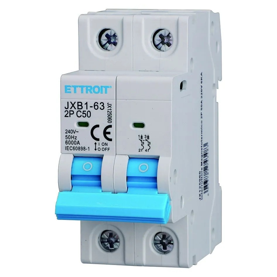 JX125060 — Interruttore Magnetotermico 2P 50A 220V 6kA