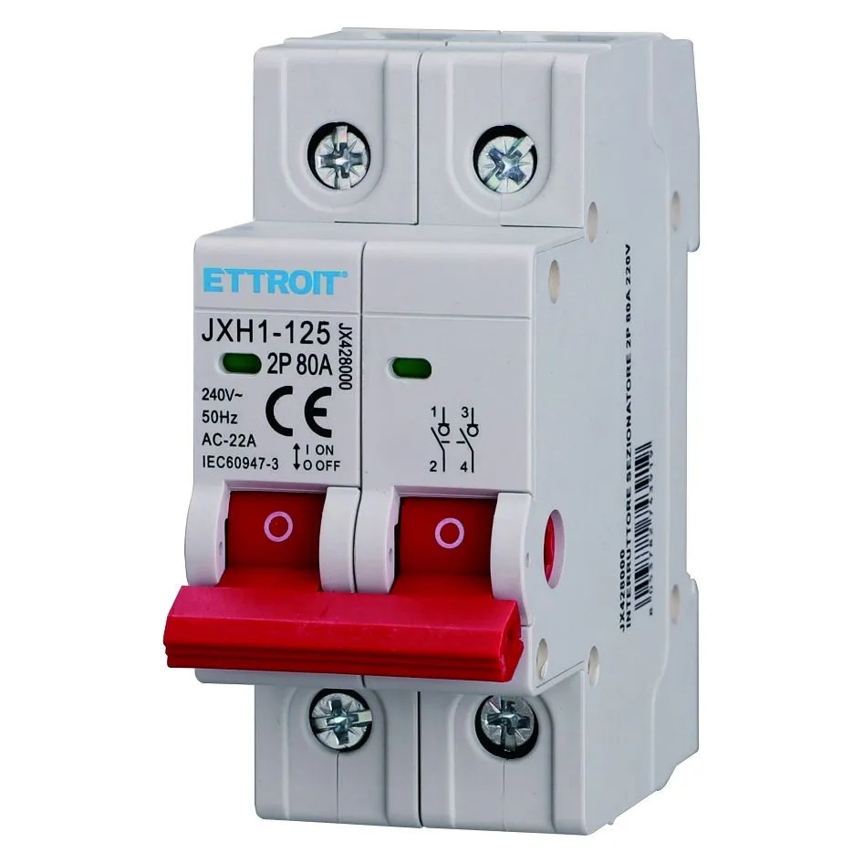 JX428000 — INTERRUTTORE SEZIONATORE 2P 80A 220V