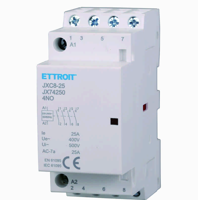 JX74250 — AC contattore DIN Rail 4P 220V 25A 4 Contatti NO