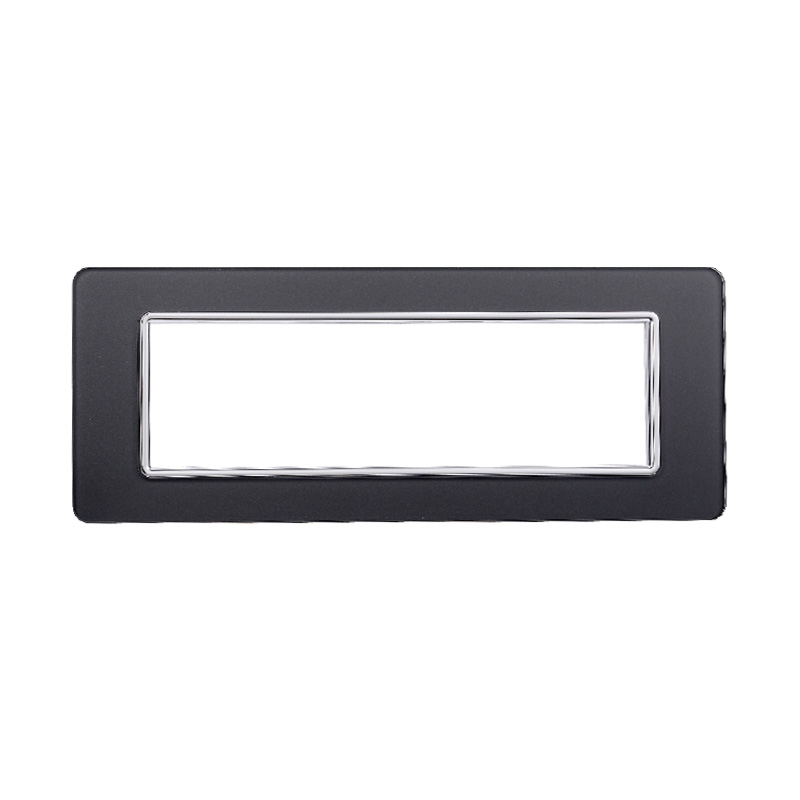EV84610 — PLACCA VETRO 7P ACCIAIO SCURO