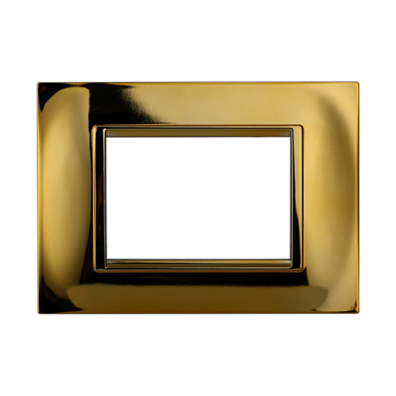 LN89312 — PLACCA QUADRATA 3P ORO LUCIDO