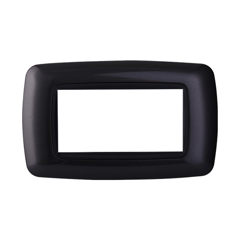 LN88407 — PLACCA PLASTICA 4P BOMBATA ACCIAIO SCURO