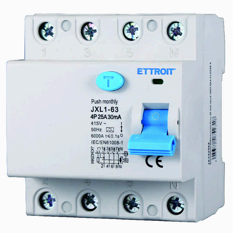 JX342564 — Interruttore Differenziale Puro 4P 25A 30mA 380V-6kA CLASSE A