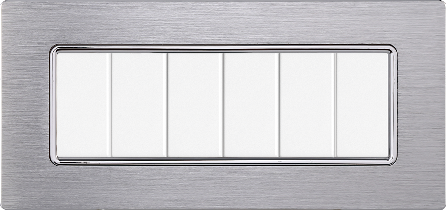 MT86617 — PLACCA ALLUMINIO 6P SILVER LUCIDO