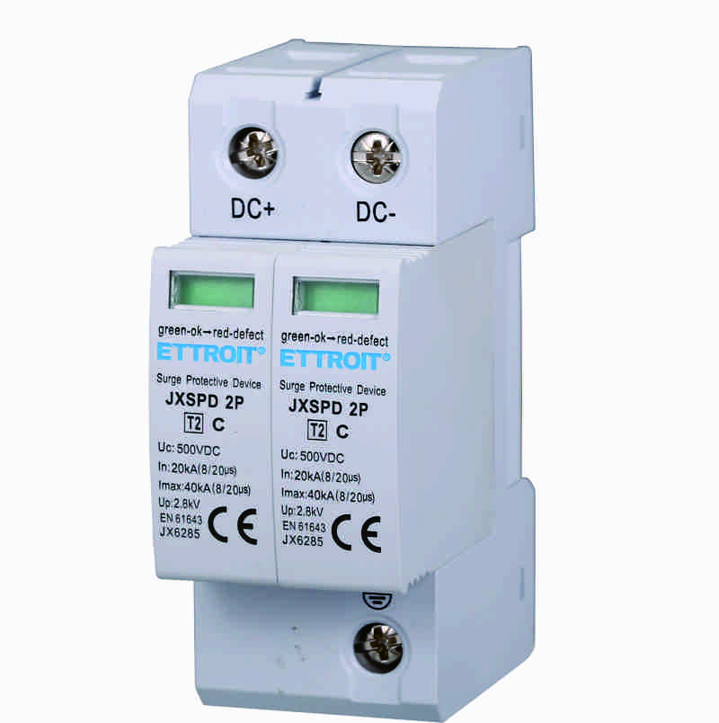 JX6285 — Scaricatore Di Sovratensione Fotovoltaico DC bassa tensione 2P 40kA 500V