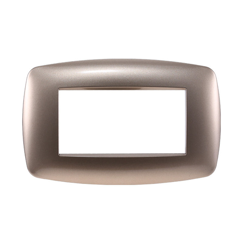 LN87410 — PLACCA SLIM 4P ACCIAIO BRONZO