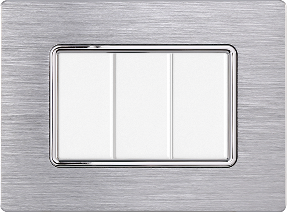 MT86317 — PLACCA ALLUMINIO 3P SILVER LUCIDO