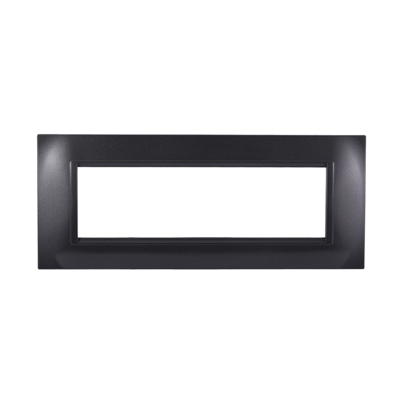 LN89707 — PLACCA QUADRATA 7P ACCIAIO SCURO