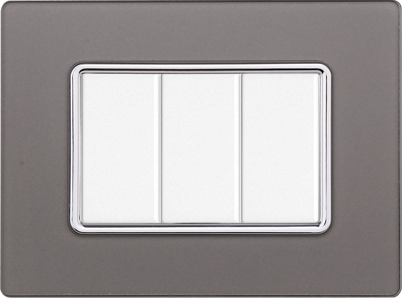 MT84306 — PLACCA VETRO 3P SILVER