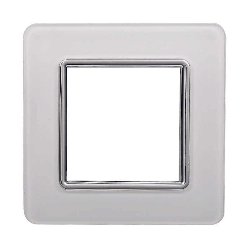 EV84201 — PLACCA VETRO 2P BIANCO