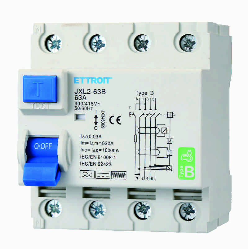 JX346369 — Magnetotermico Differenziale Puro 4P 63A 30mA Tipo B 6kA AC/DC 380V