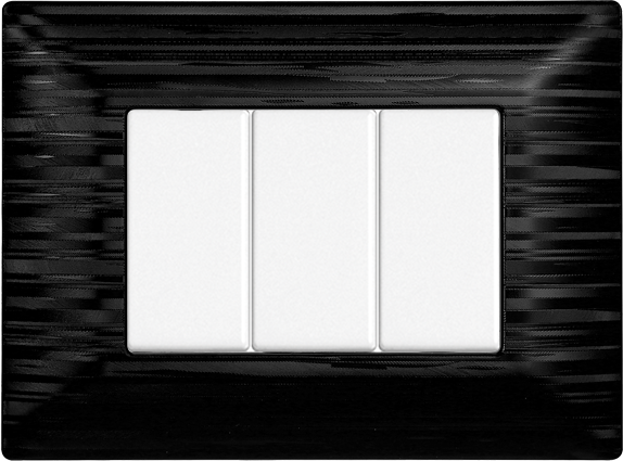 MT85314 — PLACCA 3P NERO SATINATO