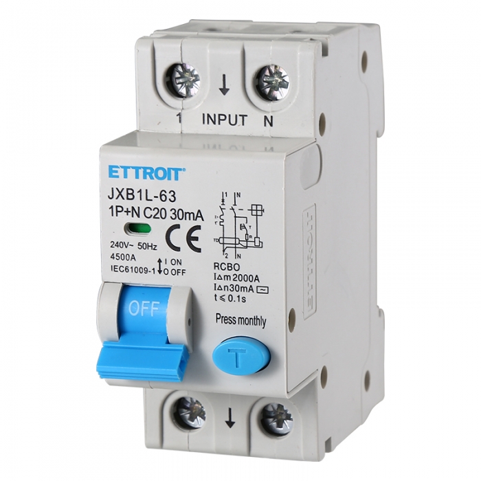 JX272061 — Magnetotermico Differenziale 1P+N 20A 30mA 220V-6kA MECCANICO