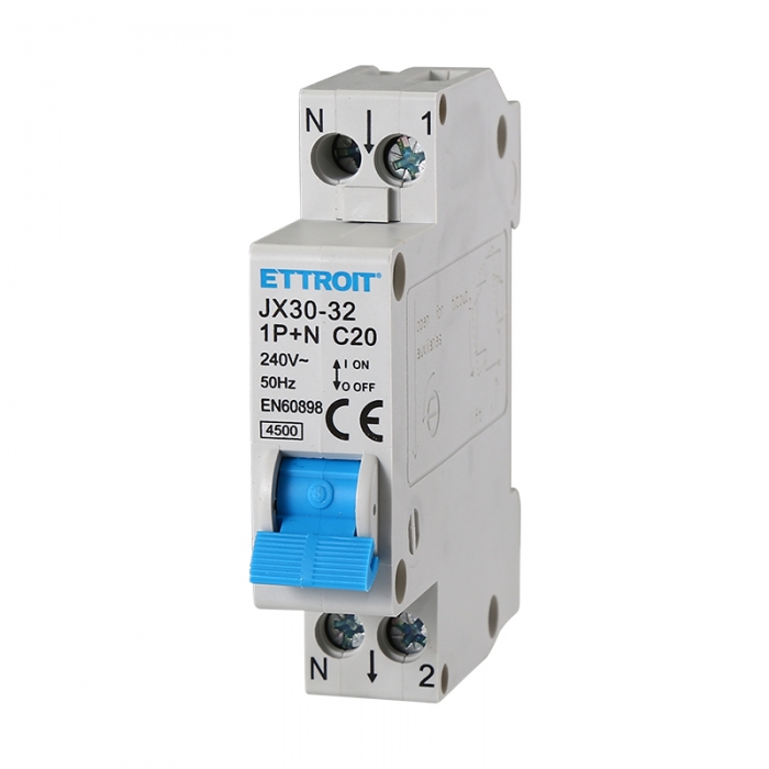 JX152040 — Interruttore Magnetotermico 1P+N 20A 220V 4.5kA