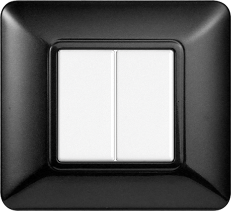MT83207 — PLACCA PLASTICA 2P ACCIAIO SCURO