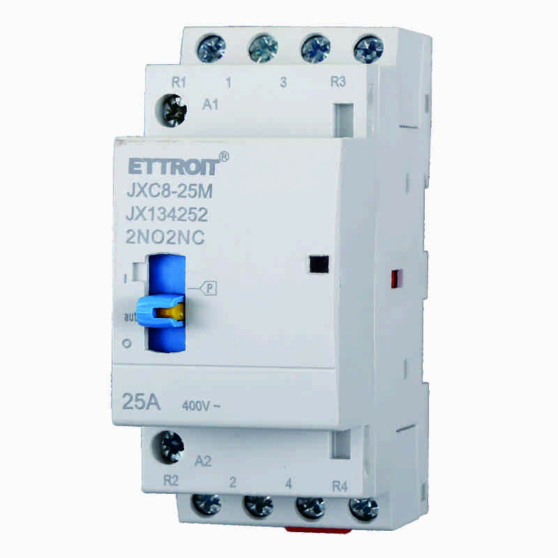 JX134252 — Contattore 4P 25A 220v 50hz AC su Guida DIN Int man. (2NO2NC)