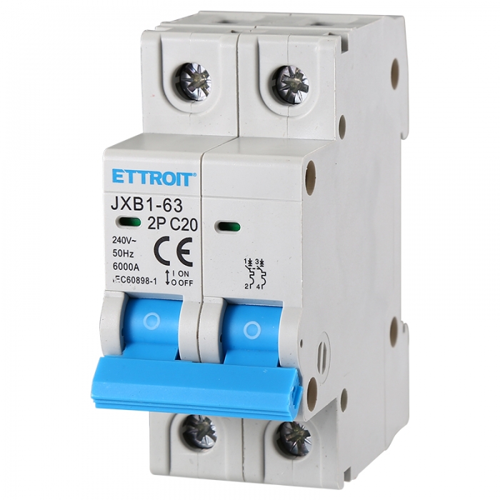 JX122060 — Interruttore Magnetotermico 2P 20A 220V 6kA