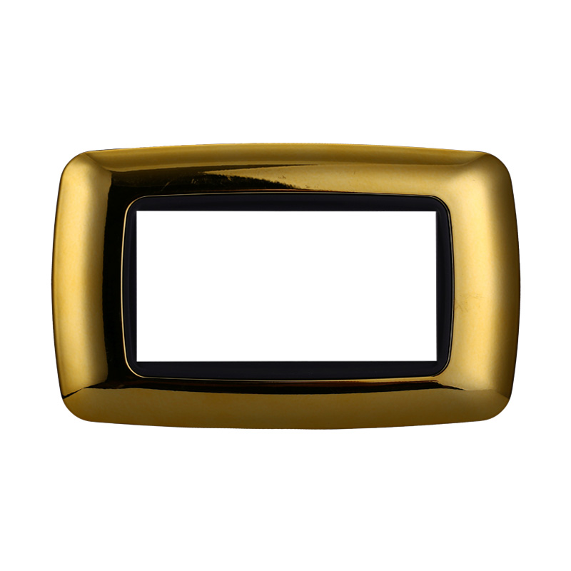 LN88412 — PLACCA PLASTICA 4P BOMBATA ORO LUCIDO