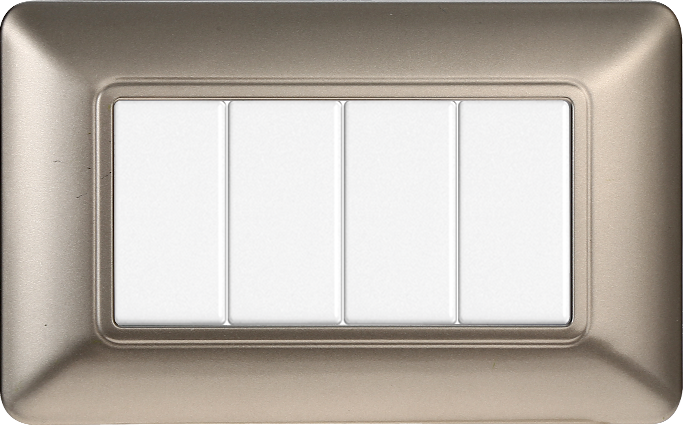 MT83408 — PLACCA PLASTICA 4P TITANIO