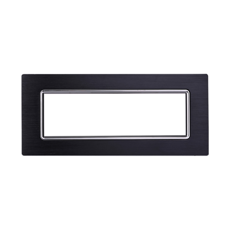 LN86702 — PLACCA ALLUMINIO 7P NERO