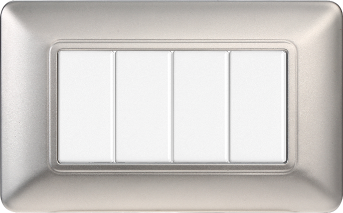 MT83406 — PLACCA PLASTICA 4P SILVER