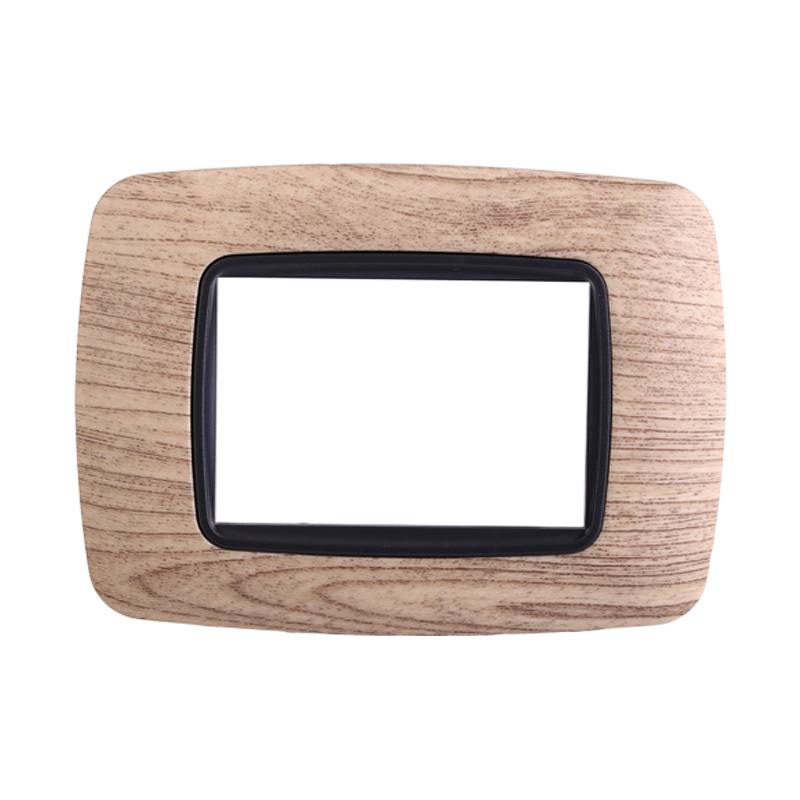 LN88305 — PLACCA PLASTICA 3P BOMBATA LEGNO SCURO