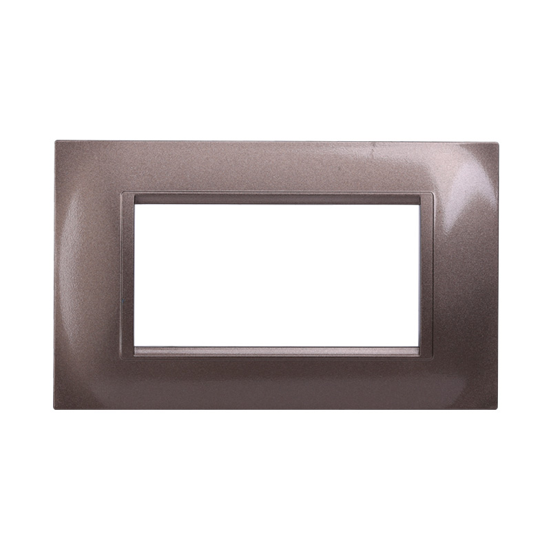 LN89410 — PLACCA QUADRATA 4P ACCIAIO BRONZO