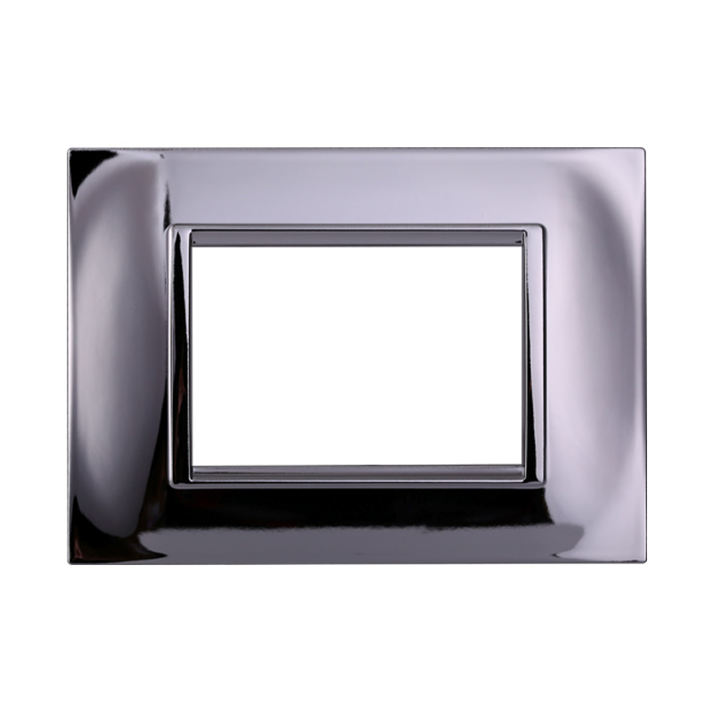 LN89313 — PLACCA QUADRATA 3P CROMATO LUCIDO