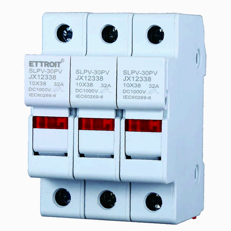 JX12338 — Supporto per fusibili cilindrici Base RT18-32 3P DIN 10 x 38mm AC/DC