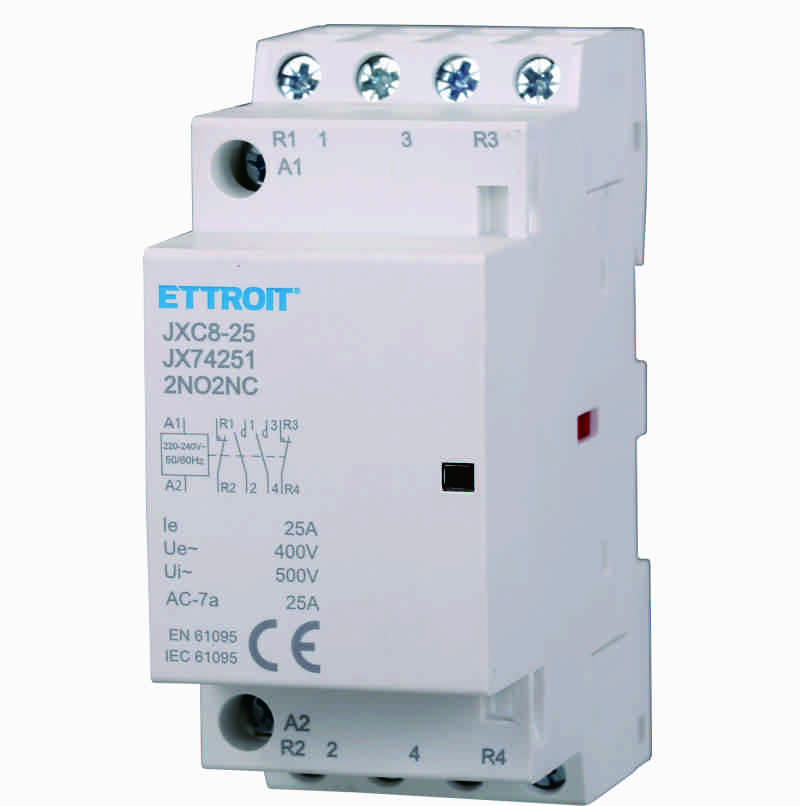 JX74251 — AC contattore DIN Rail 4P 220V 25A 2 Contatti NO 2 Contatti NC