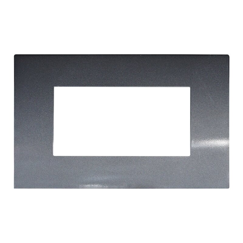 VA83407 — PLACCA PLASTICA 4P ACCIAIO SCURO