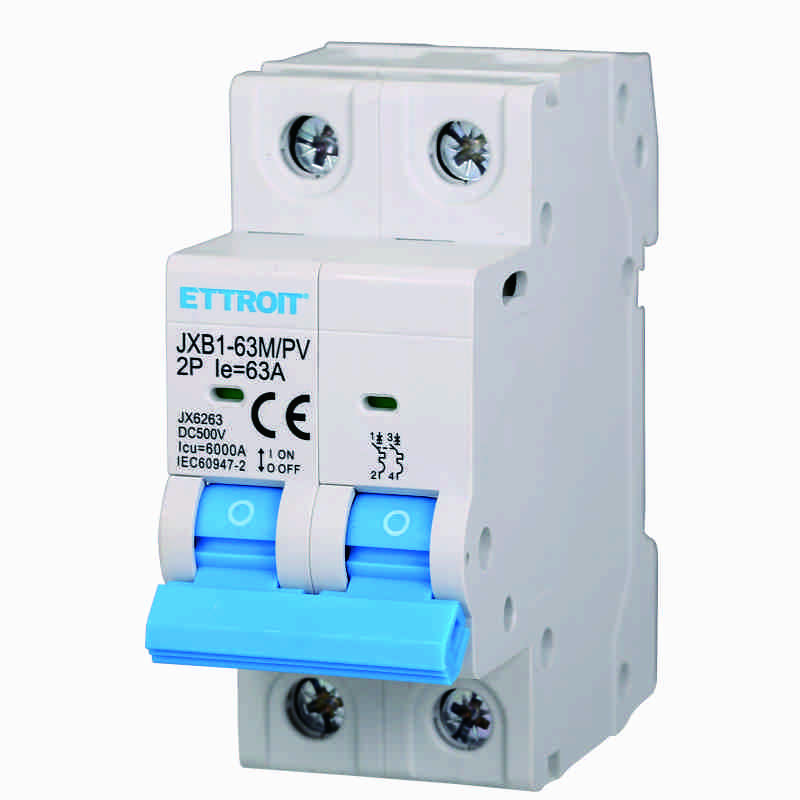 JX6263 — Interruttore Magnetotermico DC per Fotovoltaico 2P 63A 6kA 500V DC