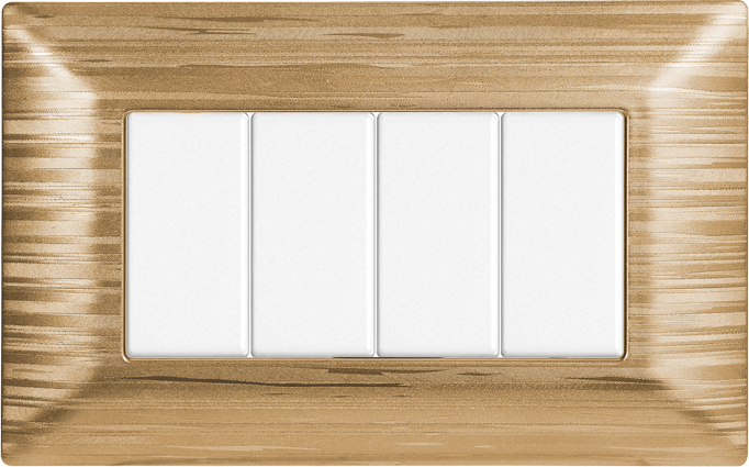 MT85411 — PLACCA 4P ORO SATINATO