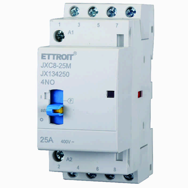 JX134250 — Contattore 4P 25A 220v 50hz AC su Guida DIN Int man. (4NO)