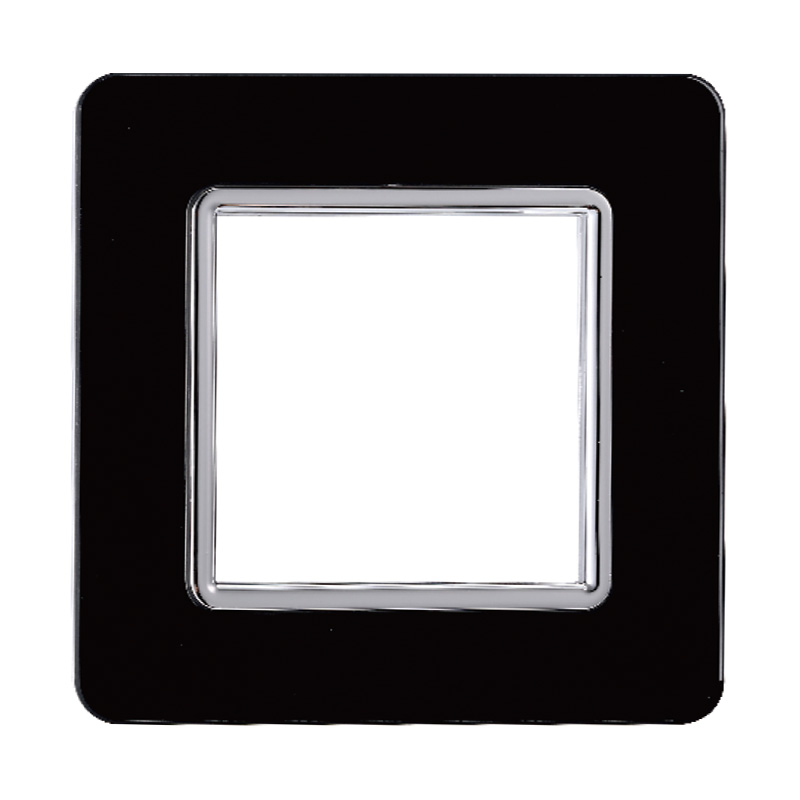 EV84202 — PLACCA VETRO 2P NERO