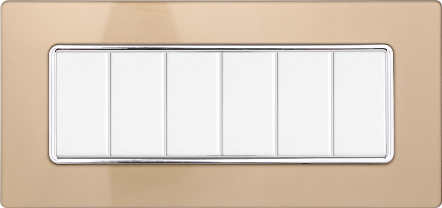 MT84611 — PLACCA VETRO 6P ORO