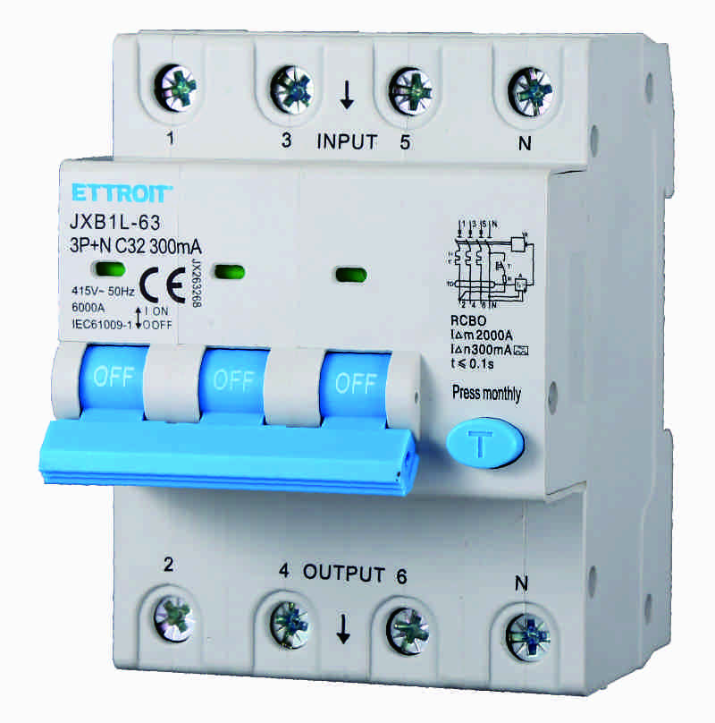 JX263268 — Magnetotermico Differenziale 3P+N 32A 300mA 380V-6kA CLASSE A ELETTRONICO
