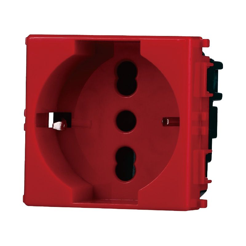 EV2116 — PRESA SCHUKO ROSSO 2P+T 16A