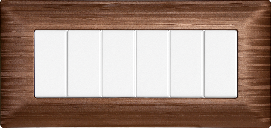 MT85610 — PLACCA 6P BRONZO SATINATO