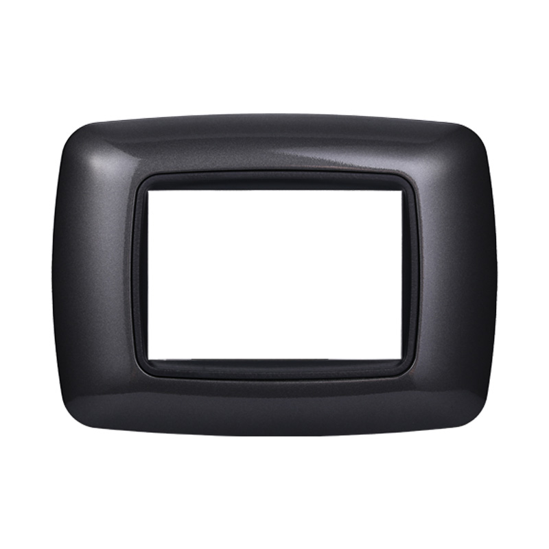 LN88307 — PLACCA PLASTICA 3P BOMBATA ACCIAIO SCURO