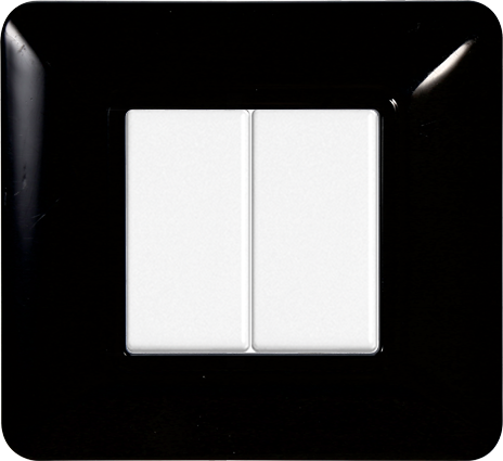 MT83202 — PLACCA PLASTICA 2P NERO