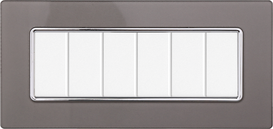 MT84606 — PLACCA VETRO 6P SILVER