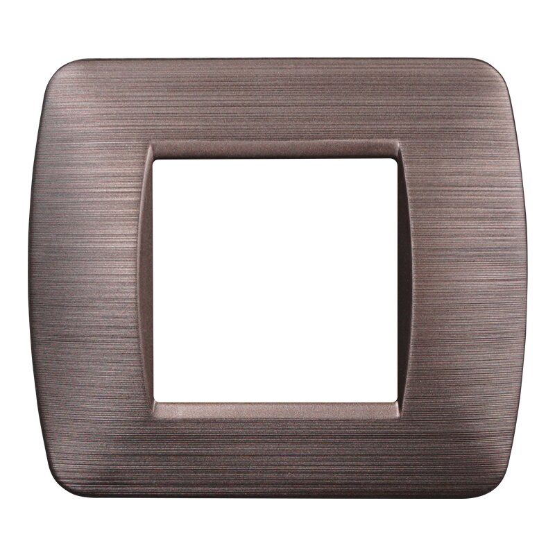 LN85210 — PLACCA 2P BRONZO SATINATO