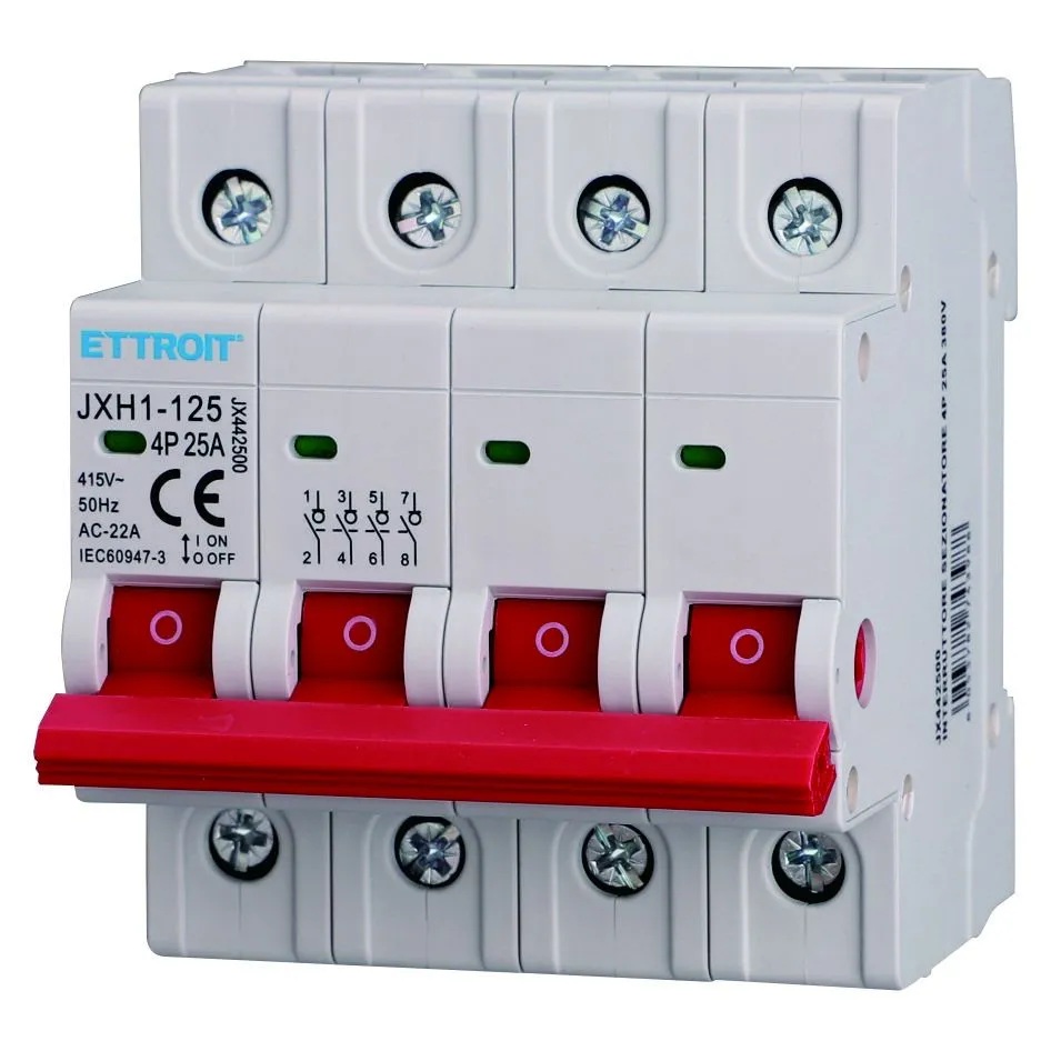 JX442500 — INTERRUTTORE SEZIONATORE 4P 25A 380V